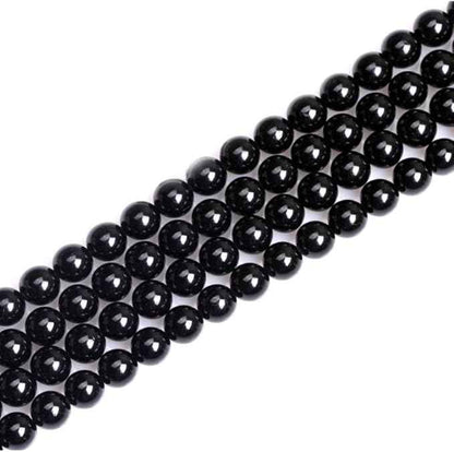 60pcs Adabele Natural Grade A Black Tourmaline Healing Gemstone 6mm Round Loose Beads Gem Stone Spacer for DIY Craft Jewelry Making GE13-6