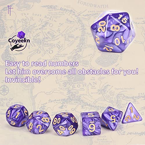 70Pcs DND Polyhedral Dice Set with Storage Pouch (10 Ounce)