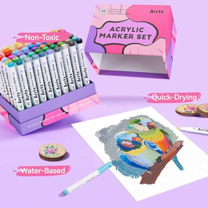 60 Colors Paint Markers Pens