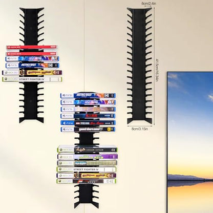 4 Pack Video Game Case Storage Wall Mount (144 Count)