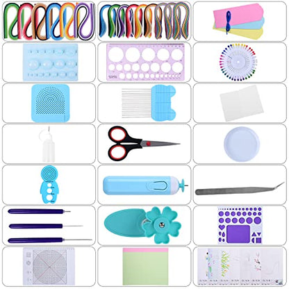 Complete Paper Quilling Kit with 1860 Strips