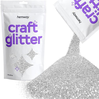 Craft Glitter Silver 100g Ultrafine Glitter (3.5 Ounce)