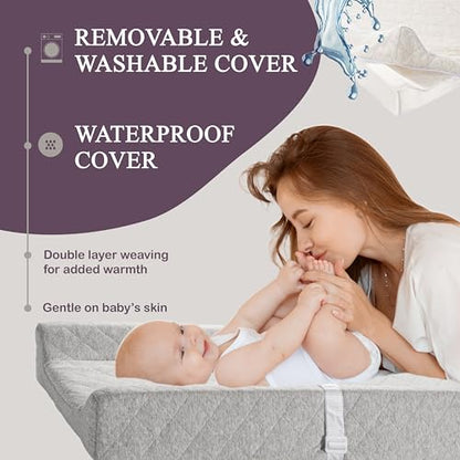 Organic Cotton Covered Contoured Baby Changing Pad
