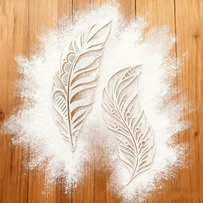 A4 Reusable Two Feathers Stencil for Painting