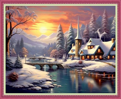 Cross Stitch Stamped Full Embroidery Kits DIY 11CT Cotton Thread Printed DIY Needlepoint Kits Craft Needlework Set Cross