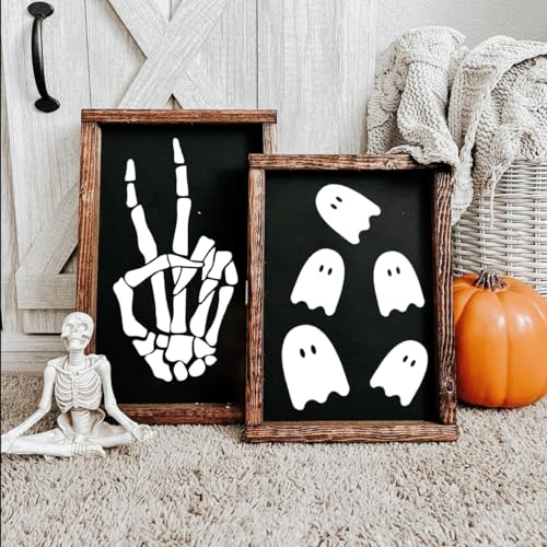Halloween Stencils for Crafts Reusable Welcome Stay Spooky Stencil
