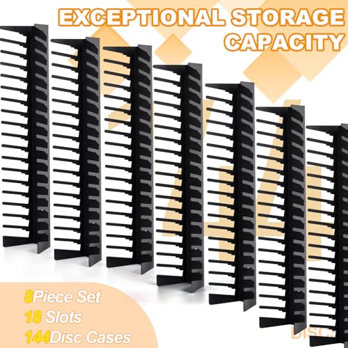 8 Pack Video Game Case Storage Wall Mount (144 Count)