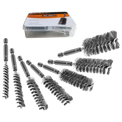7Pcs Stainless Steel Wire Bore Brush for Power Drill Cleaning 5 (7 Count)