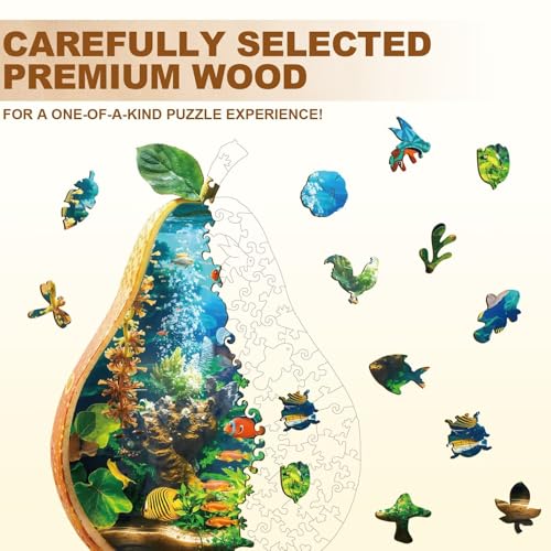 Ocean Inside Puzzles Adults Gifts Wooden 180 Pieces 14.1 * 9.7in