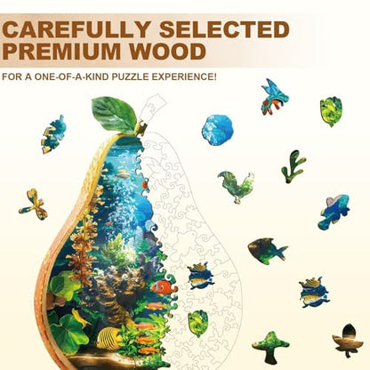 Ocean Inside Puzzles Adults Gifts Wooden 135 Pieces 12.0 * 8.3in