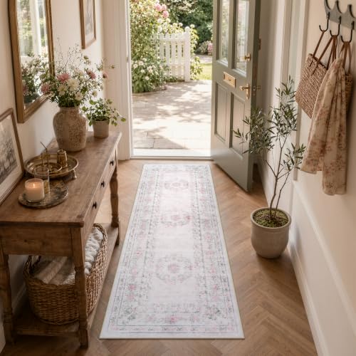 2x6 Floral Bow Runner Rug for Hallway