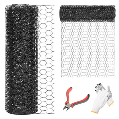 24'' x 50' Black Chicken Wire Fencing
