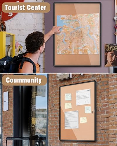 38"x28" Enclosed Bulletin Board