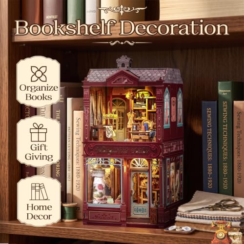 Book Nook Kit 3D Wooden Puzzle DIY Miniature House for Adults