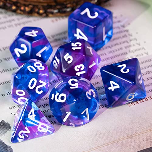 DND Dice Set D&D Polyhedral Dice with Dice Bag (7 Count)