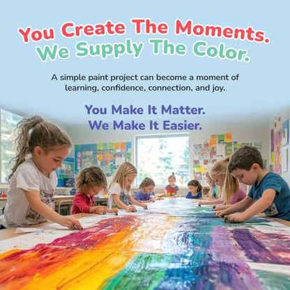 W18 16-oz. Liquid Tempera Assortment (Pack of 12) (192 Fl Oz)