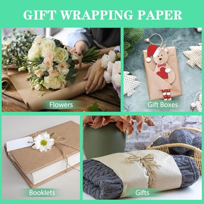 18”x 24”Kraft Paper Sheets Bulk Brown Paper Large Craft Paper for Arts (200 Count)
