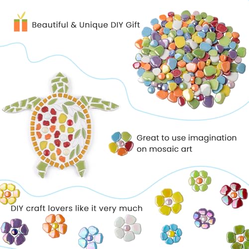 Flower Mosaic Tiles for Crafts Bulk