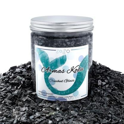Black Crushed Glass for Resin Art & Crafts