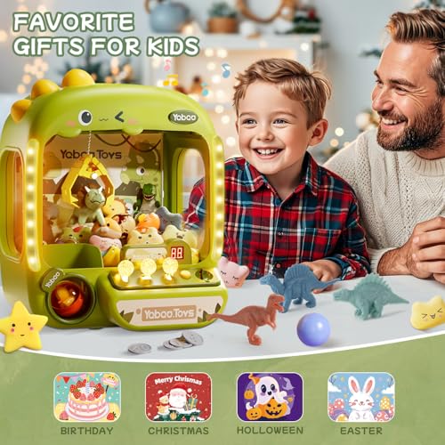 64 PCS Large Claw Machine for Kids Dinosaur