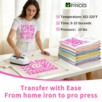 Hot Pink Glitter HTV Vinyl Roll 10'' x 8ft Neon Pink Glitter Iron on Vinyl for All Cutting Machine Sparkly Heat Transfer Vinyl for T