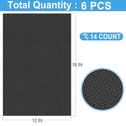 6 PCS Cross Stitch Aida Fabric 14 Count