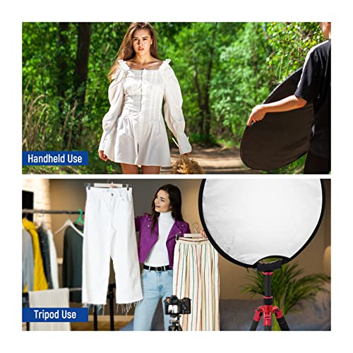22" 56cm Light Reflector with Handle Grip with 3