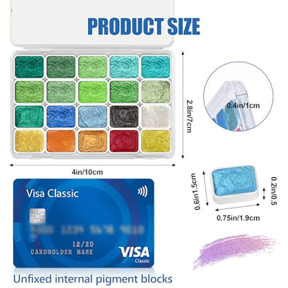 Mini Super Glitter Watercolor Paint Set (20 Count)