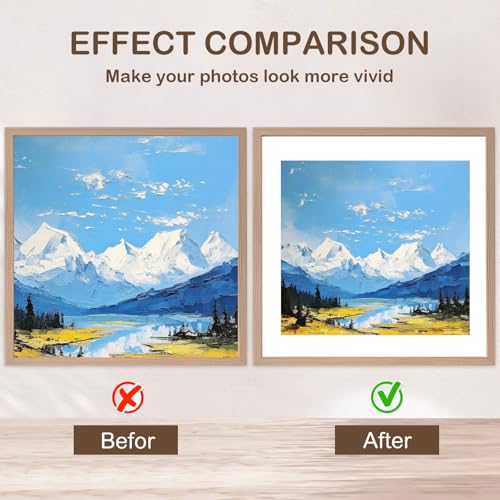 15 Pack White Picture Mats 12x12 for 8x8 Photos (15 Count)
