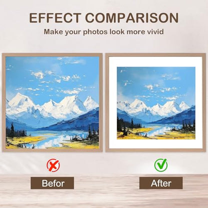 15 Pack White Picture Mats 12x12 for 8x8 Photos (15 Count)