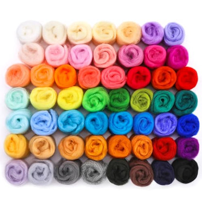 54 Colors Needle Felting Wool