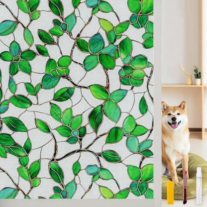 Window Privacy Film with Installation Tools Home Decorative Colored Glass Window Stickers Reusable electrostatic Rainbow Stickers