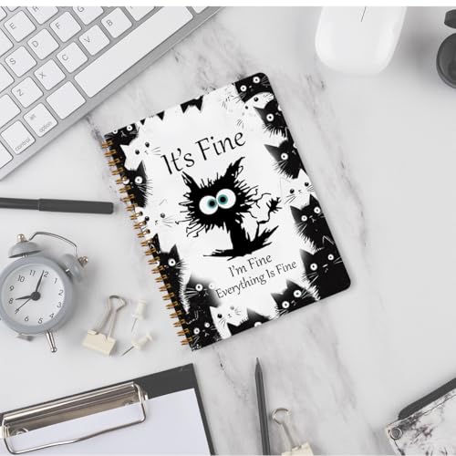 Funny Cat Journal Notebook for Women