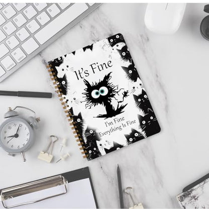 Funny Cat Journal Notebook for Women