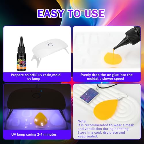 UV Resin Upgrade 24 Opaque Colored UV Resin Kit (24 Count)