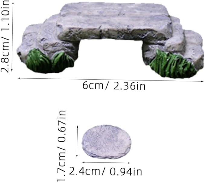 TOYANDONA Creative Miniature Bridge and Stepping Stones for Garden and Bonsai Decor DIY Micro Landscape Kit with and Stone Pathway for Succulent Planters and Fish Tank Ornamentation