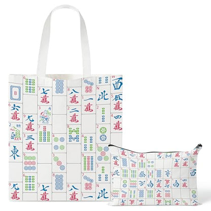 Aesthetic Mahjong Canvas Bag Set