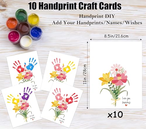 Love You Bunches Handprint Keepsake Card Making Kit (10 Count)