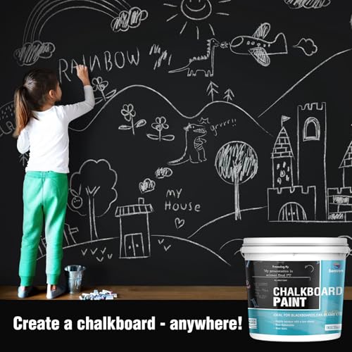 Chalkboard Paint Black Chalk Board Paint for Wood (35 Fl Oz)