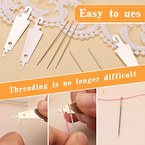 42 Pcs Drawstring Threader Tool Set Needle Threaders for Hand Sewing (42 Count)