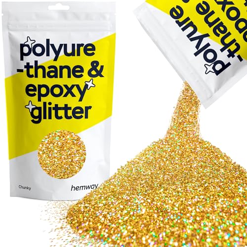 Resin Glitter Gold Holographic 100g Chunky (3.5 Ounce)