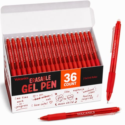 Erasable Gel Pens Red Ink (36 Count)