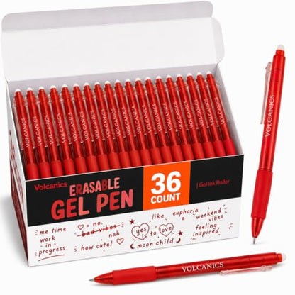 Erasable Gel Pens Red Ink (36 Count)
