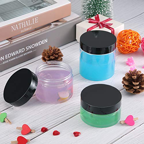 36 Pieces 0.17 oz Plastic Jars with Lids Wide Mouth Airtight Reusable Container Acrylic Cosmetic Small Jars for Lotions Ointments Travel Toiletries Creams Make up Storage (36 Count)