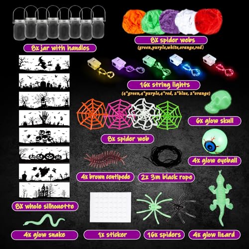 8 Pack Halloween DIY Arts and Crafts Kits for Kids Ages 8 (8 Ounce)