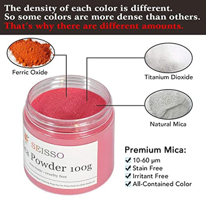 Pink Mica Powder for Epoxy Resin 3.5 oz (3.5 Ounce)