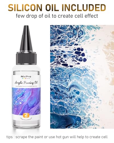 8 Colors 33.8 oz Large Bulk Metallic Acrylic Pouring Paint Kit (272.4 Fl Oz)
