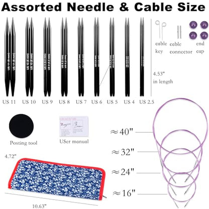 Interchangeable Circular Knitting Needles Set