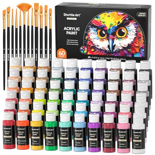 72 Pack Acrylic Paint Set (120 Fl Oz)