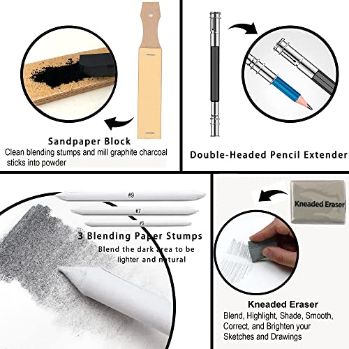 33 Pro Drawing Kit Sketching Pencils Set